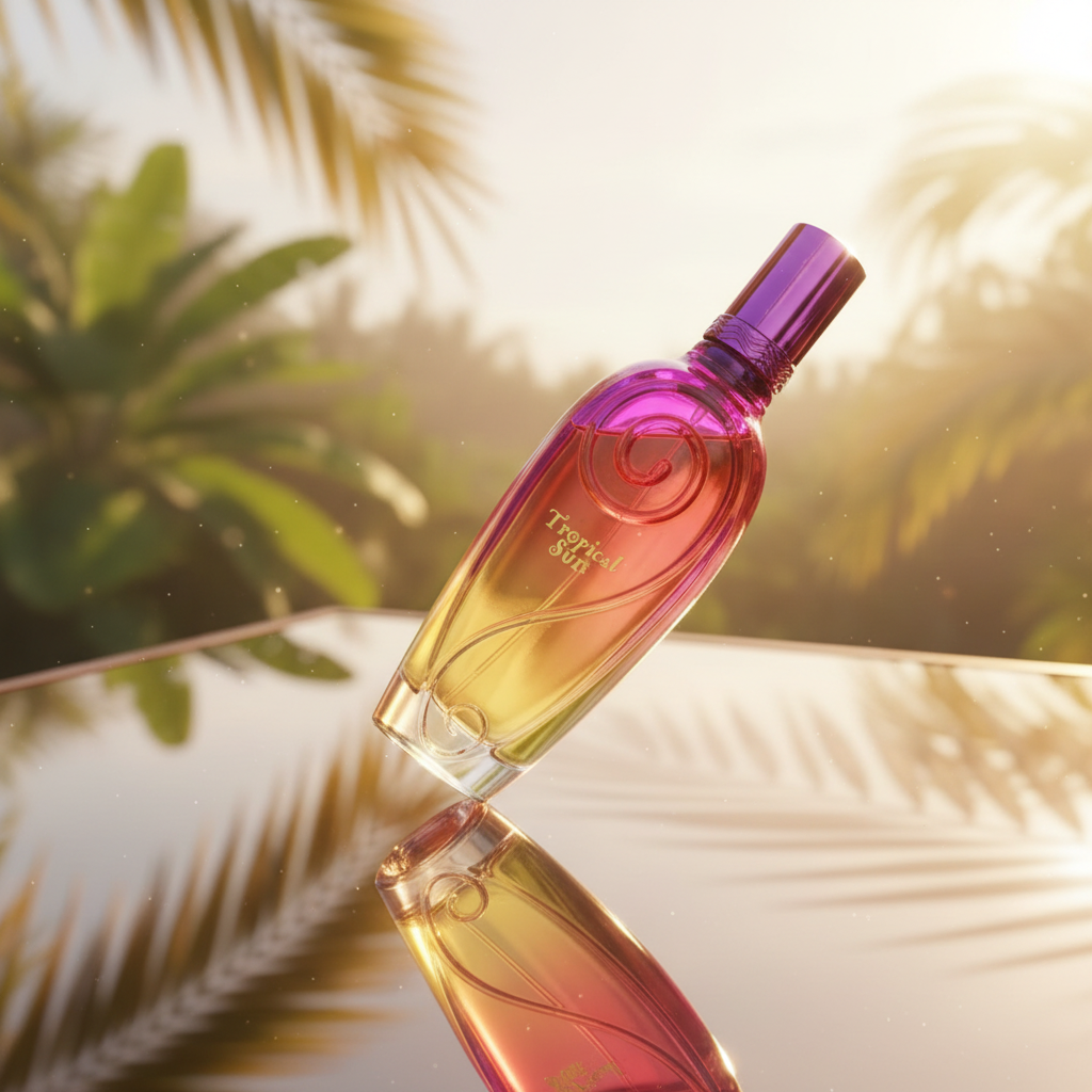 100 ml Eau de Perfume "TROPICAL SUN" Fragancia Afrutada Almizclada para Mujer, con contenido de aceite de fragancia 3% 9 