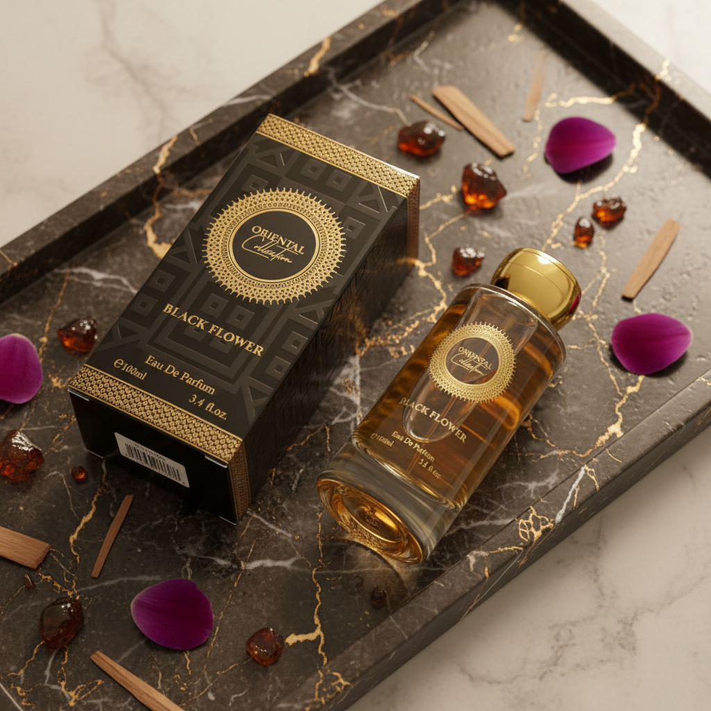 BLACK FLOWER 100ml EDP Fragancia unisex, sensual, dulce, retadora 13 