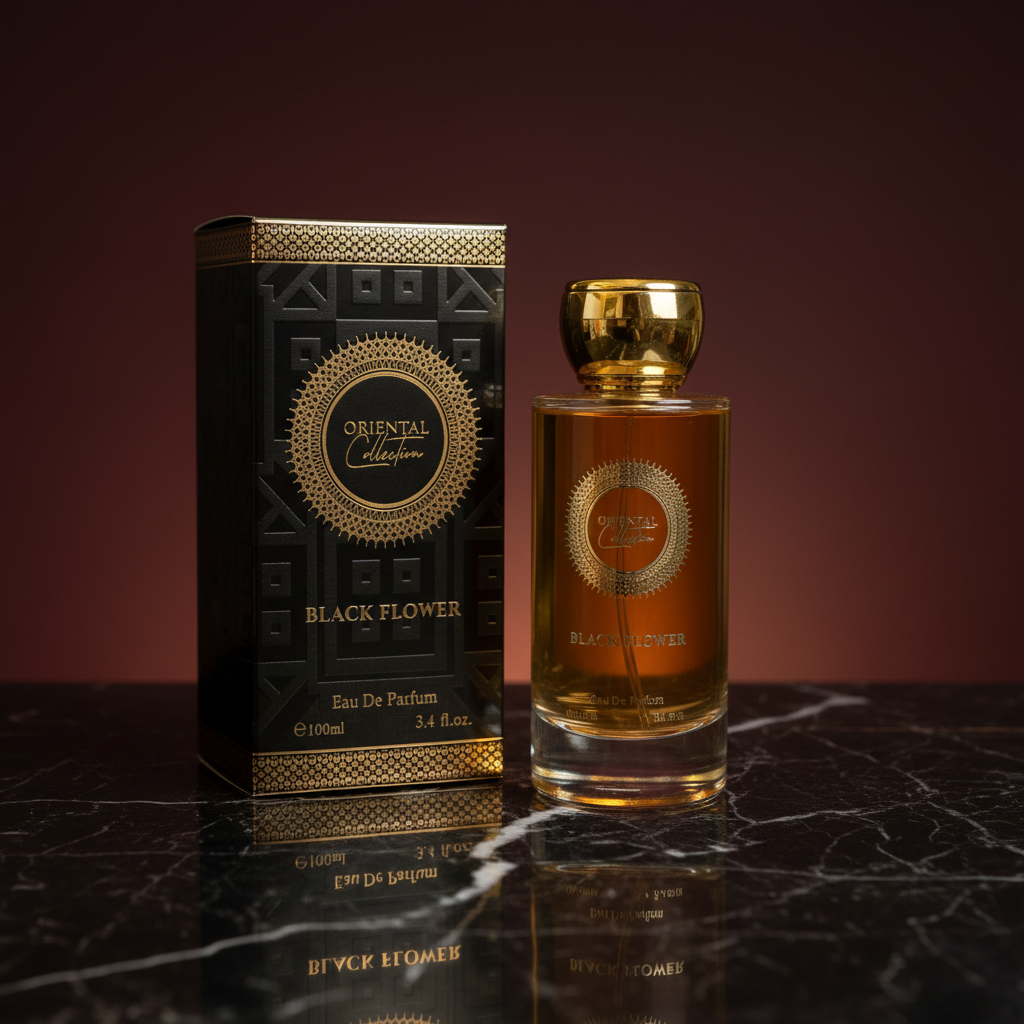 BLACK FLOWER 100ml EDP Fragancia unisex, sensual, dulce, retadora