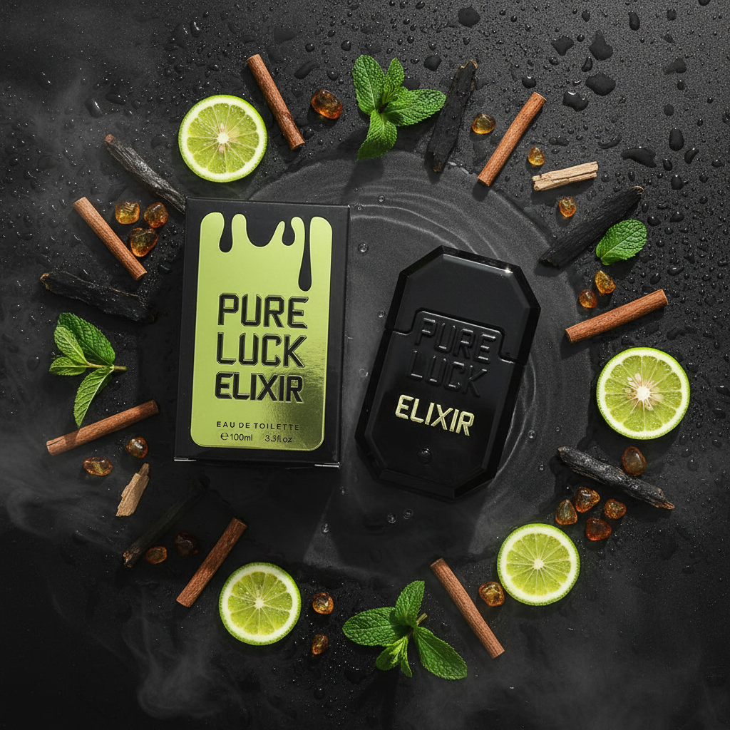 Linn Young EDT 100 ml "Pure Luck Elixir" – fragancia amaderada y aromática