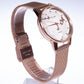 Reloj de moda para mujer con banda de acero, color dorado