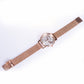 Reloj de moda para mujer con banda de acero, color dorado
