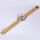 Reloj de moda para mujer con banda de acero, color dorado