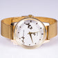 Reloj de moda para mujer con banda de acero, color dorado
