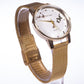 Reloj de moda para mujer con banda de acero, color dorado