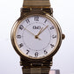Reloj de moda para mujer con banda de acero, color dorado