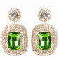 Conjunto de Aleación Bañado en Oro con Cristal Emporia® Verde