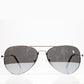Emporia Italy - Gafas de sol piloto "CRISTAL", gafas de sol polarizadas con filtro UV con estuche y paño de limpieza, lentes cromo-plata, montura plateada