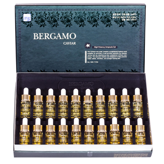 BERGAMO Ámpulas de caviar de alta potencia. Set de 20 piezas, 20 x 13 ml
