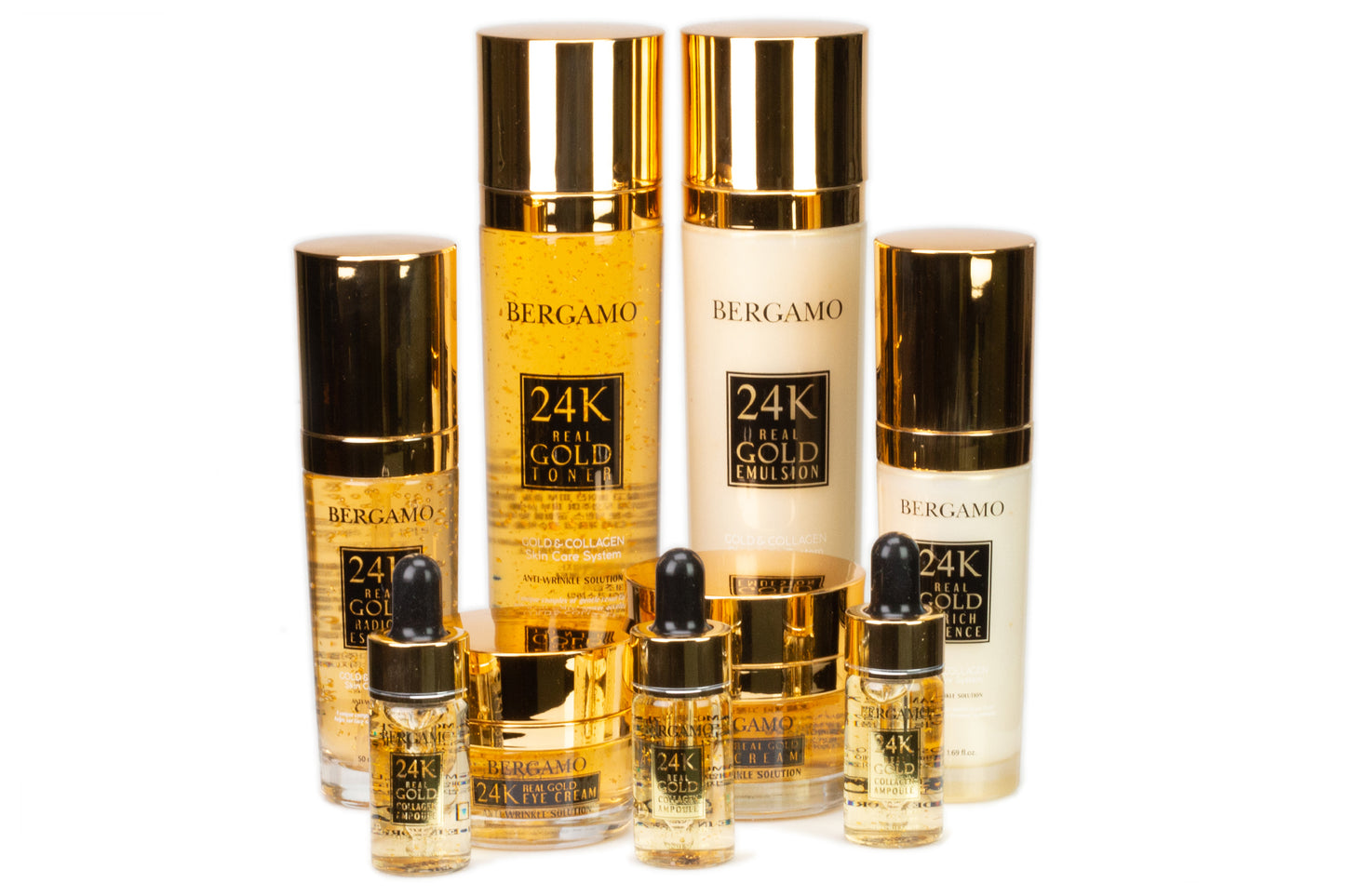 BERGAMO 24K REAL GOLD Set de cuidado de la piel antienvejecimiento