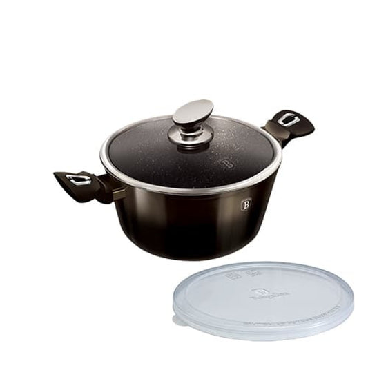 Cacerola con tapa (2,5 litros) Berlingen Haus línea metálica brillante en negro