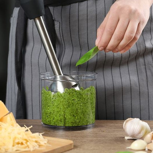 Berlinger Haus - Juego de batidora de mano y picadora de 5 piezas con soporte, colección Black Rose