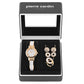 Conjunto de reloj de Pierre Cardin con collar y pendientes de regalo
