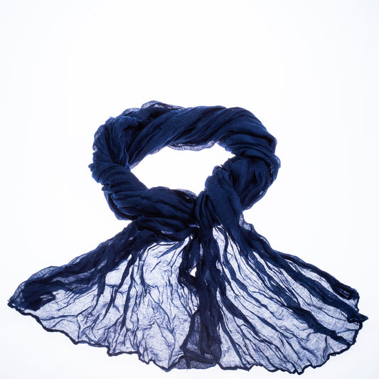 Lenço da moda, 100% viscose,160 cm x 50 cm, AZUL MARINHO