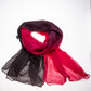 Lenço da moda, 100% viscose,180 cm x 85 cm, VERMELHO E PRETO