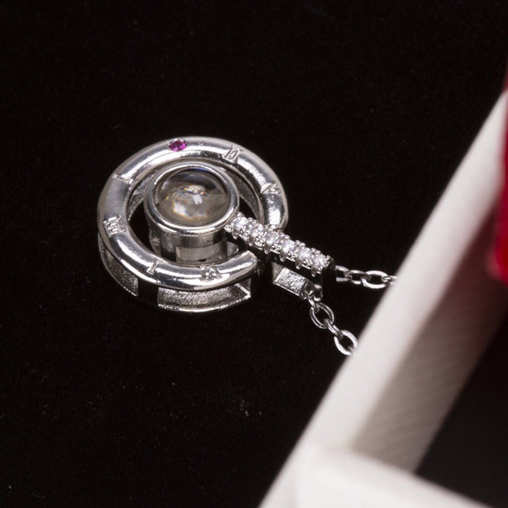 Caja de joyas rosa eterna con collar "I love you" 3 