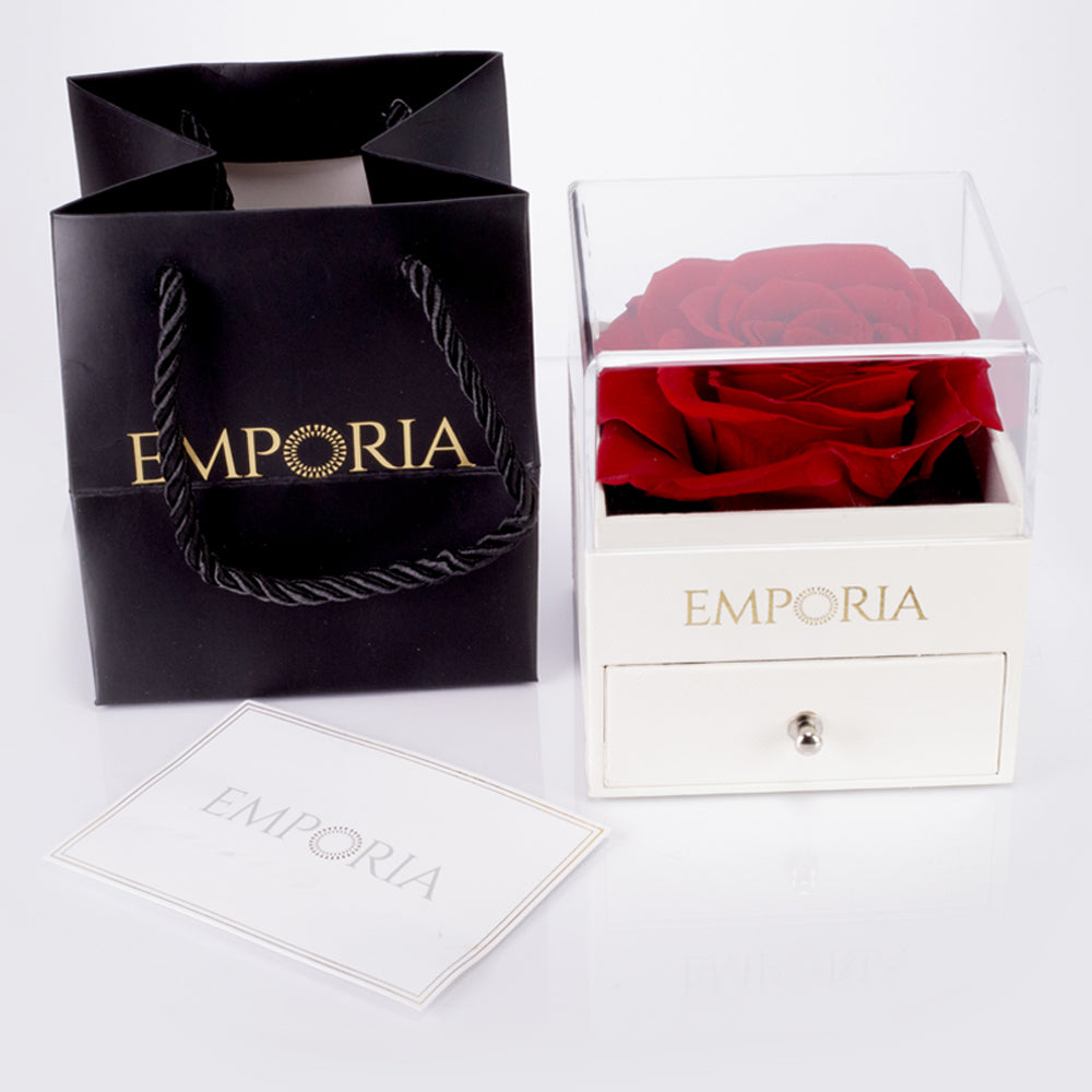Caja de joyas rosa eterna con collar "I love you" 5 