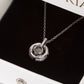 Caja de joyas rosa eterna con collar "I love you"