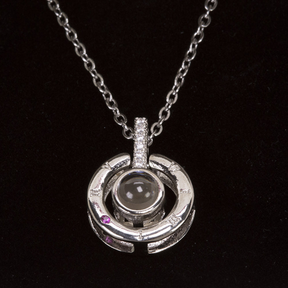 Caja de joyas rosa eterna con collar "I love you" 11 
