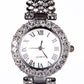 Reloj de Aleación Bañado en Oro con Cristal Emporia® Blanco (Collar +Pendientes +Pulsera +Colgante )