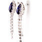 Reloj de Aleación Bañado en Oro con Cristal Emporia® Azul (Collar +Pendientes +Pulsera +Colgante )
