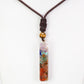Juego de regalo Emporia de 9 piezas de 7 velas de cristal de chakra, colgante de chakra y pulsera de chakra con amatista, lapislázuli, citrino, aventurina verde, ojo de tigre, jaspe rojo y cuarzo transparente