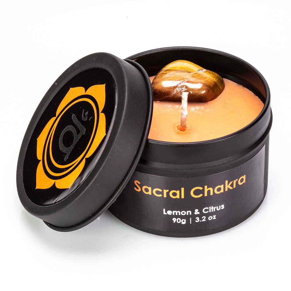 Juego de regalo Emporia de 9 piezas de 7 velas de cristal de chakra, colgante de chakra y pulsera de chakra con amatista, lapislázuli, citrino, aventurina verde, ojo de tigre, jaspe rojo y cuarzo transparente 15 