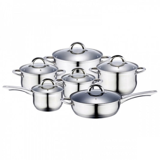 Set de 12 piezas Renberg Alexander batería de cocina en color plata