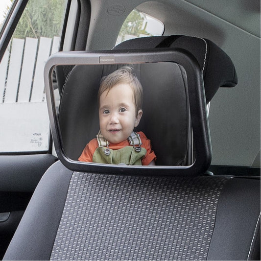 Espejo retrovisor para la vigilancia del bebé cuando va sentado en el asiento de atrás del coche, irrompible, 360ªde rotación