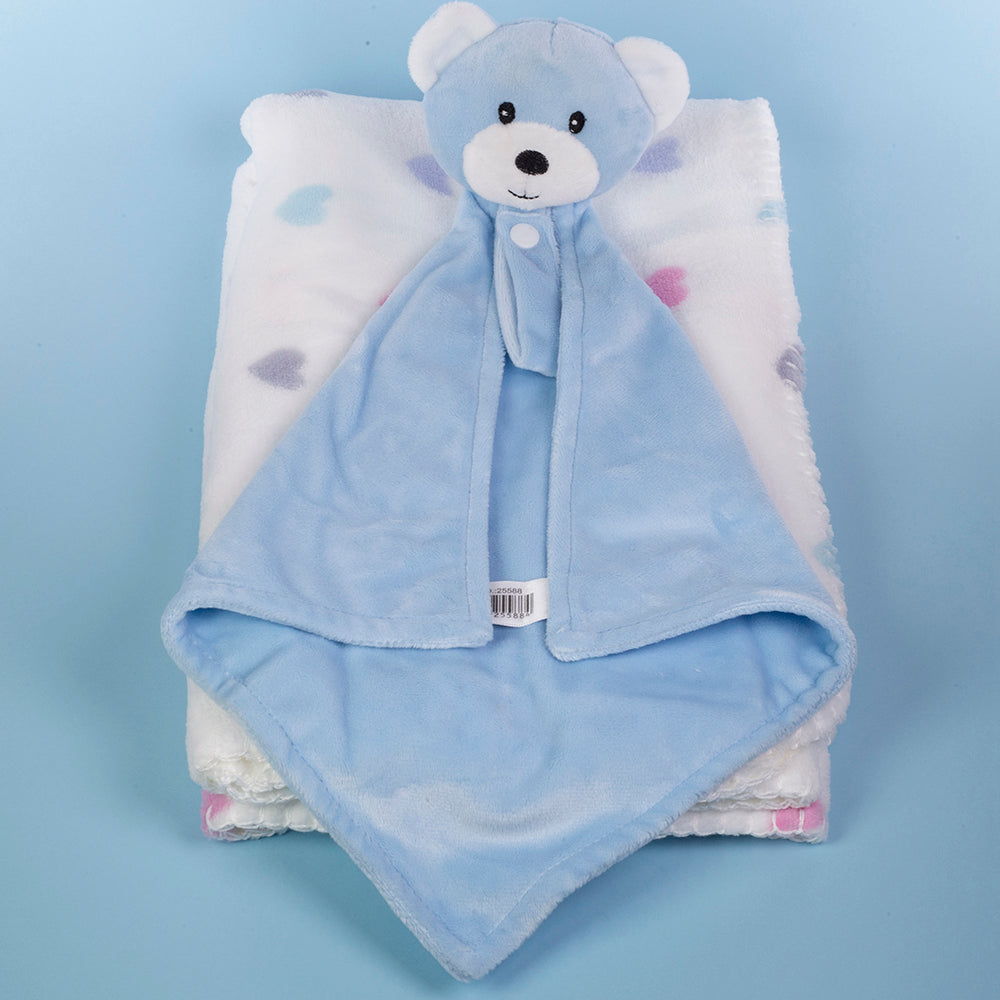 Manta para bebé con tejido para la siesta, tamaño: 90 x 75cm color: azul