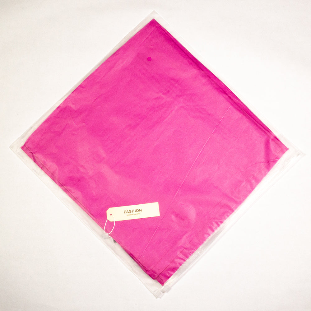 Pañuelo 100% Seda, 90 cm x 180 cm, Liso Rosa Fucsia 4 