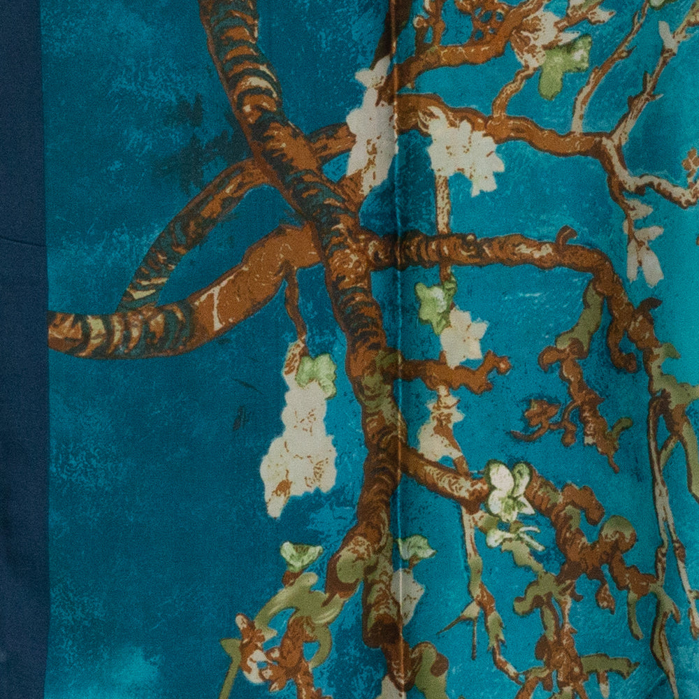 Pañuelo 100% Seda, 90 cm x 180 cm, Almendro en flor de Van Gogh