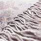 Bufanda de cachemira 100% Pashmina auténtica, 70 cm x 180 cm, Paisley, blanco, rosa, brillante