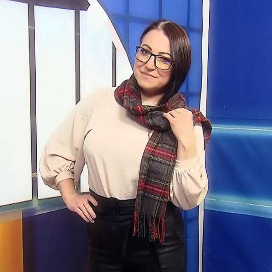 Bufanda 100% lana, 30 cm x 165 cm, burdeos