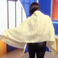 Pañuelo dorado brillante con estampado de mariposas, 70 cm x 180 cm