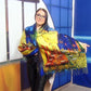 Bufanda de lana, 70 cm x 180 cm, Van Gogh - Cafe Terrace At Night