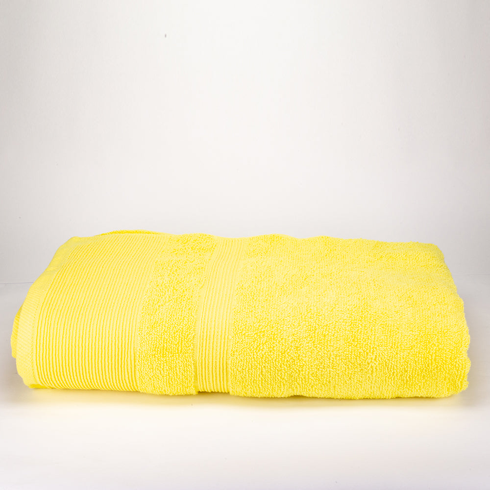 3+3+1 Regalo Juego de 3 piezas de Toallas 100% Microalgodón, 500 GSM, Amarillo 7 