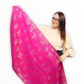 Bufanda de cachemira 100% pashmina auténtica, 70 cm x 170 cm, estampado de mariposas rosa fucsia brillante