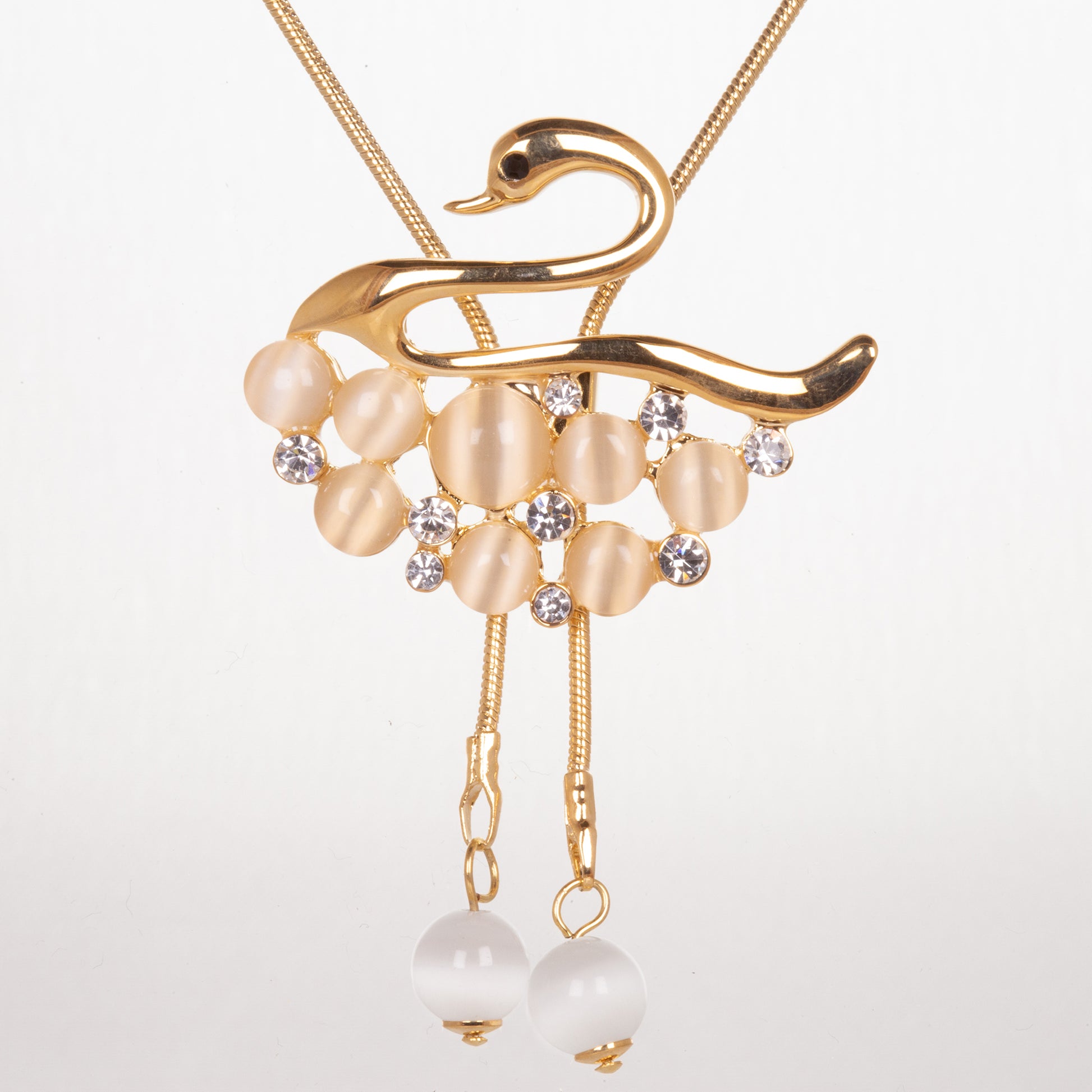 Conjunto de Aleación Bañado en Oro con Cristal Emporia® Champagne 4 
