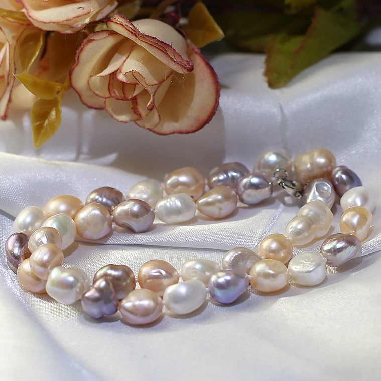 Conjunto de Plata con Perla de agua dulce multicolor barroca 3 