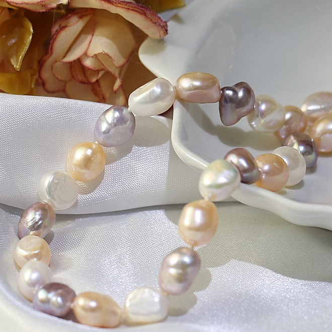 Conjunto de Plata con Perla de agua dulce multicolor barroca 6 