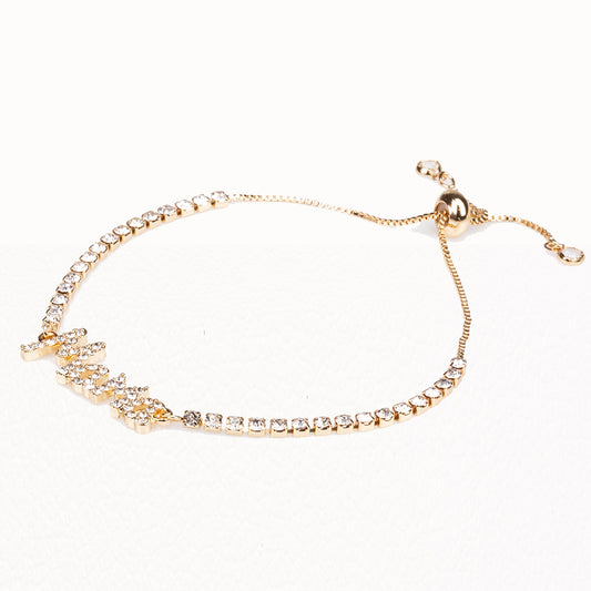 Conjunto de Aleación Bañado en Oro con Cristal Emporia® Blanco ( Collar +Pulsera )