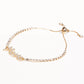 Conjunto de Aleación Bañado en Oro con Cristal Emporia® Blanco ( Collar +Pulsera )