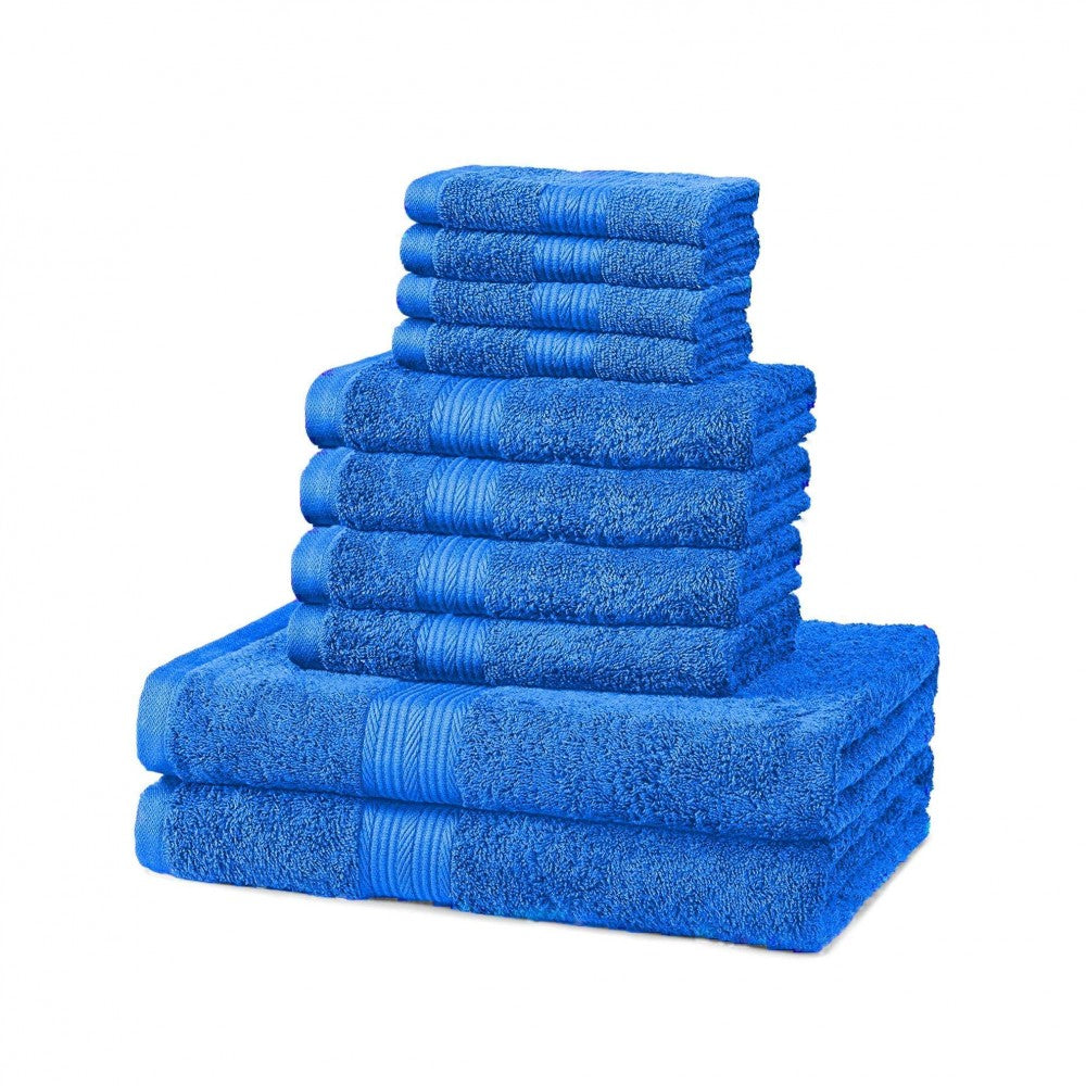 Juego de toallas 100% Algodón Extra Suave 5 + 5 piezas, en colores alegres super brillantes