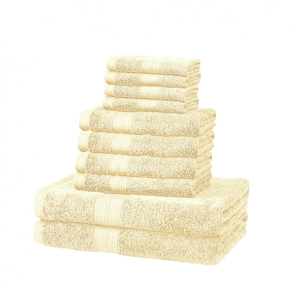 Juego de toallas 100% Algodón Extra Suave 5 + 5 piezas, en colores alegres super brillantes