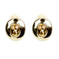 3 pieces Gold Plated Alloy Set with 6 mm Chocolate and White Pearls of Quartz Watch (20 cm), pendant necklace (44 cm) and earrings with White and Yellow Emporia Crystals, white dial