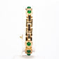 Conjunto de Aleación Bañado en Oro con Jadeíta verde del Río Marsden y Cristal Emporia® Blanco ( Pulsera )