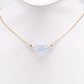 Conjunto de Aleación Bañado en Oro con Turmalina ( Collar +Pendientes +Pulsera )