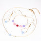 Conjunto de Aleación Bañado en Oro con Turmalina ( Collar +Pendientes +Pulsera )