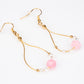 Conjunto de Aleación Bañado en Oro con Turmalina ( Collar +Pendientes +Pulsera )
